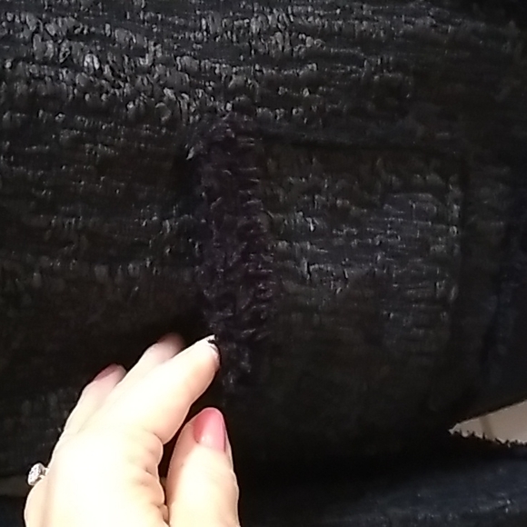 Zara Woman Black/Gray Distressed 4 Pocket Top Hook Lined Jacket. Sz Large. NWT - Picture 6 of 16